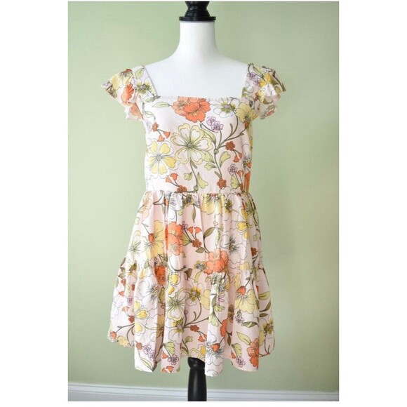 NWT XS Lottie and Holly pink floral dress - Picture 1 of 4
